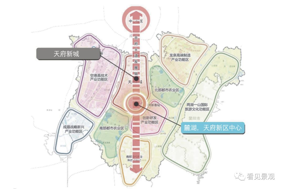 规划总面积119平方公里的天府新区,把麓湖生态城定位为总部经济与