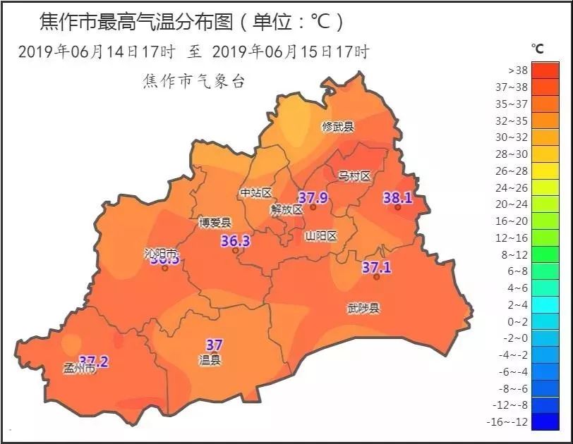 焦作下周天气依然热力十足!周极端最高气温38