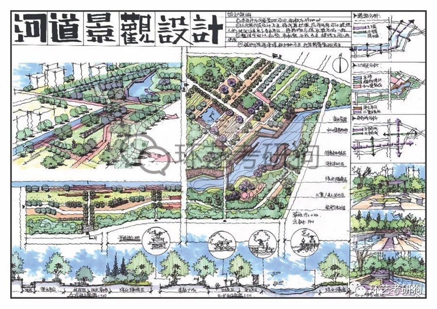 景观快题丨滨水景观专题作品集锦-不定期更新