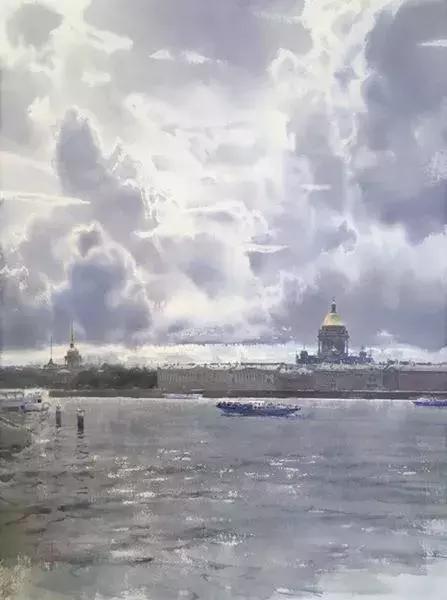 彩云追日:谢尔盖·泰梅雷奥的水彩作品欣赏