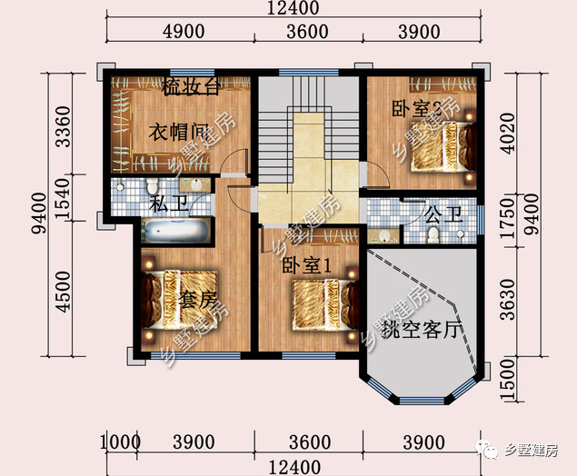 12x9米农村别墅,外观精致时尚,小宅基地也能建豪宅!