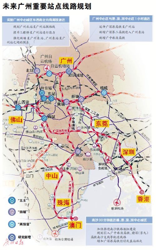 房导早报重磅规划未来广州将有11座高铁站广深第二高铁引入广州东