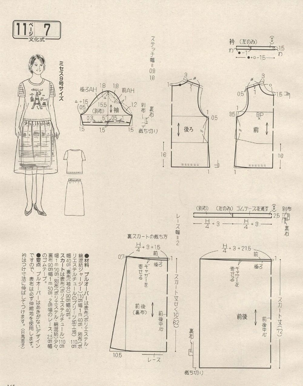 图纸集 | 防晒衣,t恤,连衣裙的图纸整理