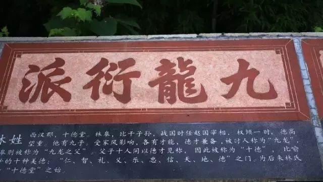 林姓——九龙衍派