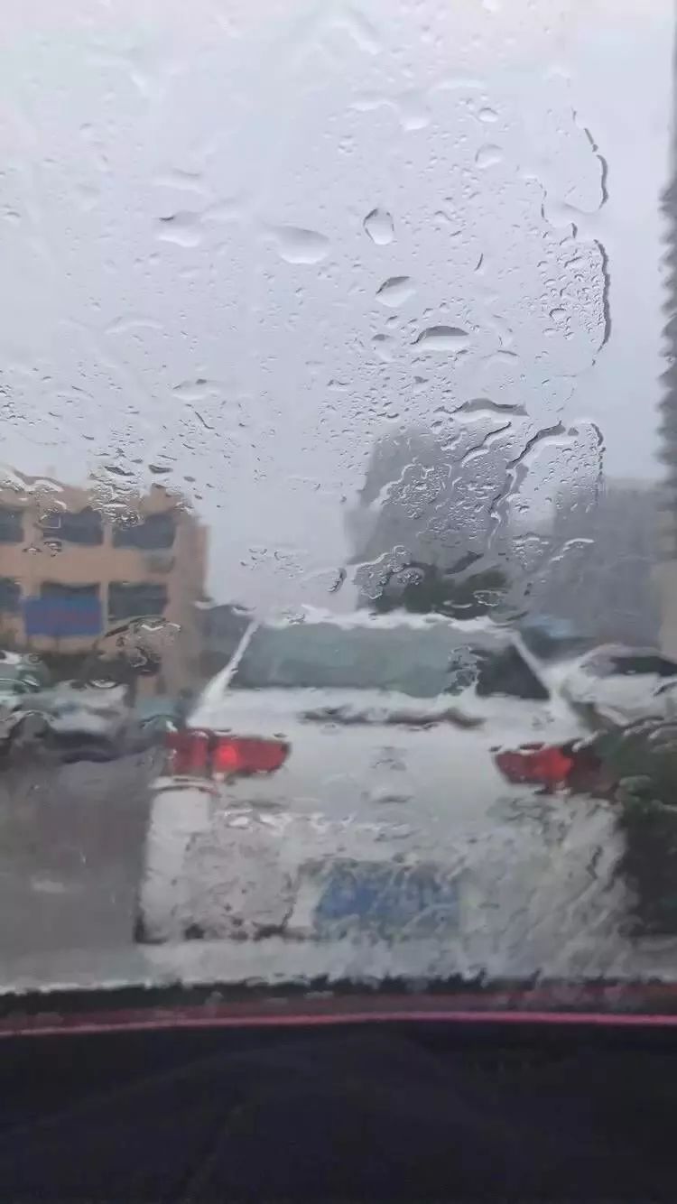 别说,下雨天开车还真危险