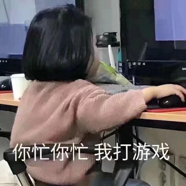 热门表情包你忙吧我打游戏了