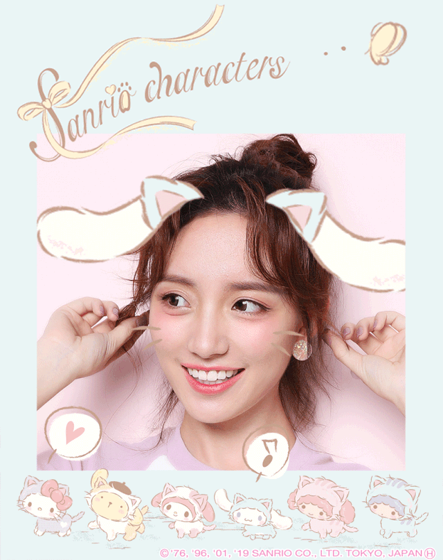 beautycam 美颜相机 sanrio take a picture 跟着小颜预览效果, 一起