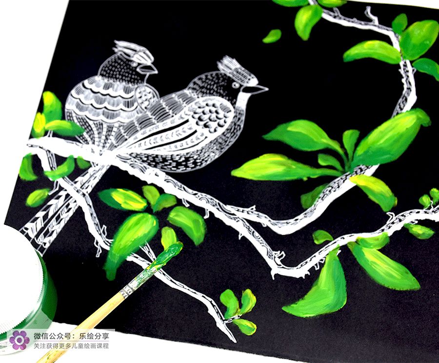 创意儿童画绘画教程|线描绘画中高光笔的运用