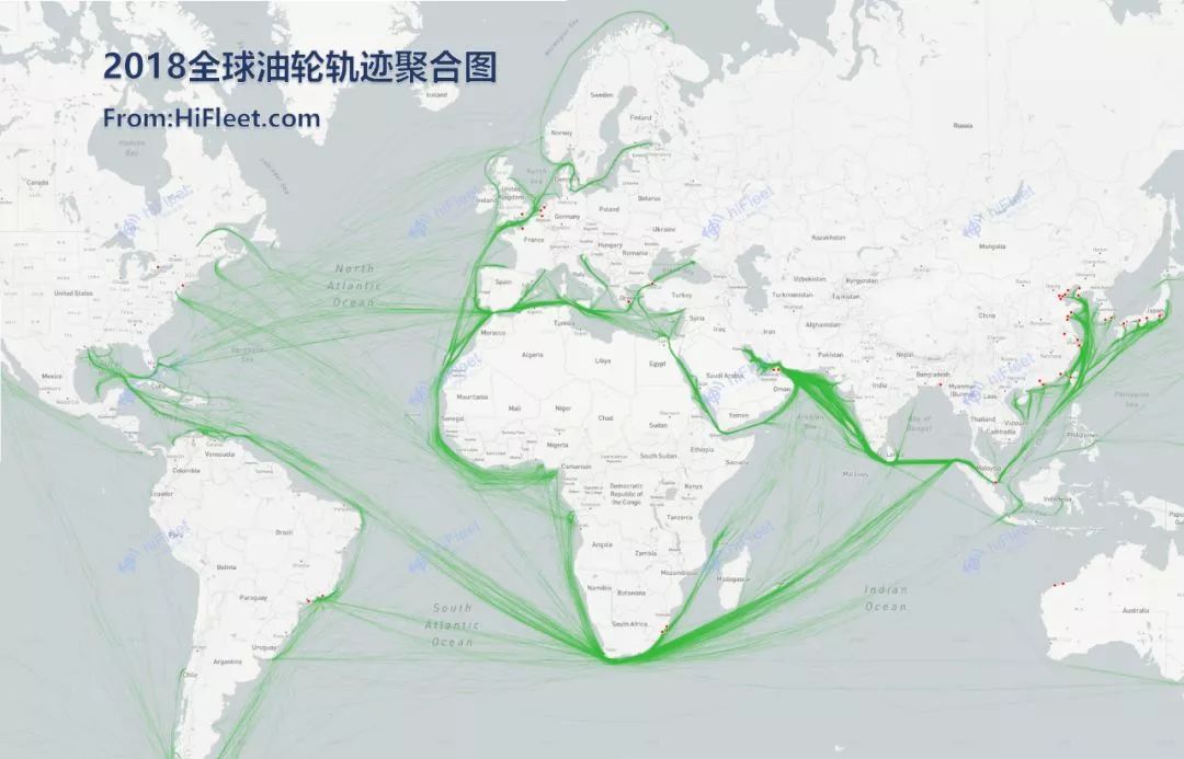 大数据全球lng船lpg船油轮集装箱船航行轨迹统计