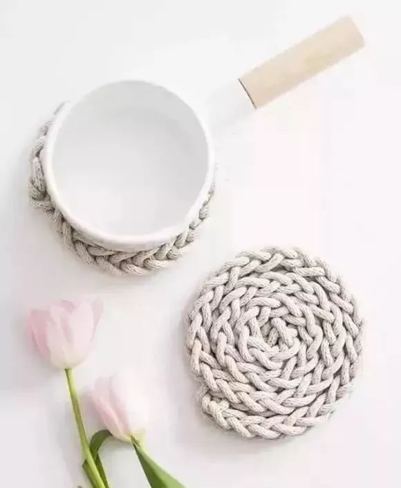 棉绳杯垫 [教你怎样用棉绳做成杯垫，以后不用买了~] 