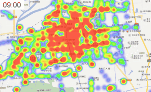 用热力地图查看人流量分布.