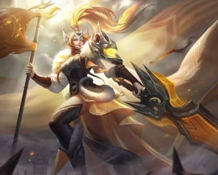第二款皮肤是花木兰的冠军飞将,手感很好.