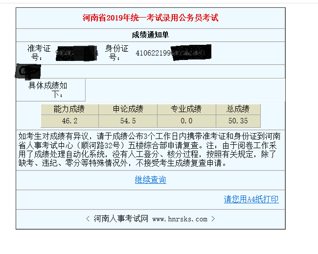 省考成绩查询图片