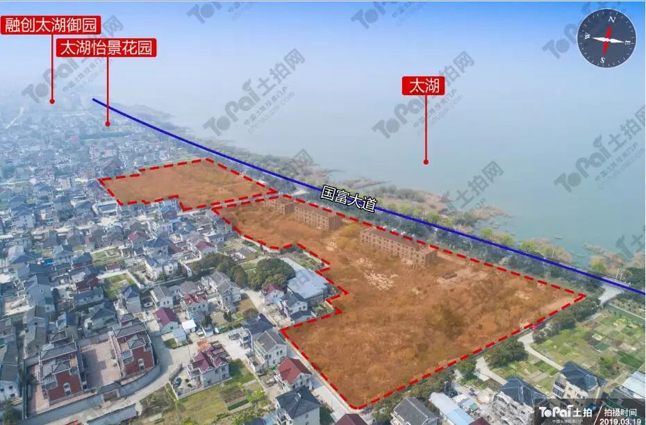 地块位置吴江七都镇环湖路以南,地块面积约58465.16㎡(87.