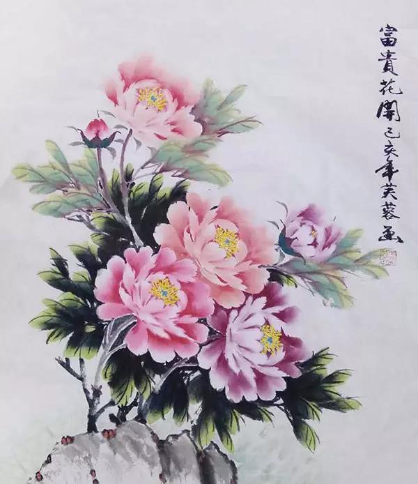 牡丹画家邓芙蓉灿烂绚丽姿态优美