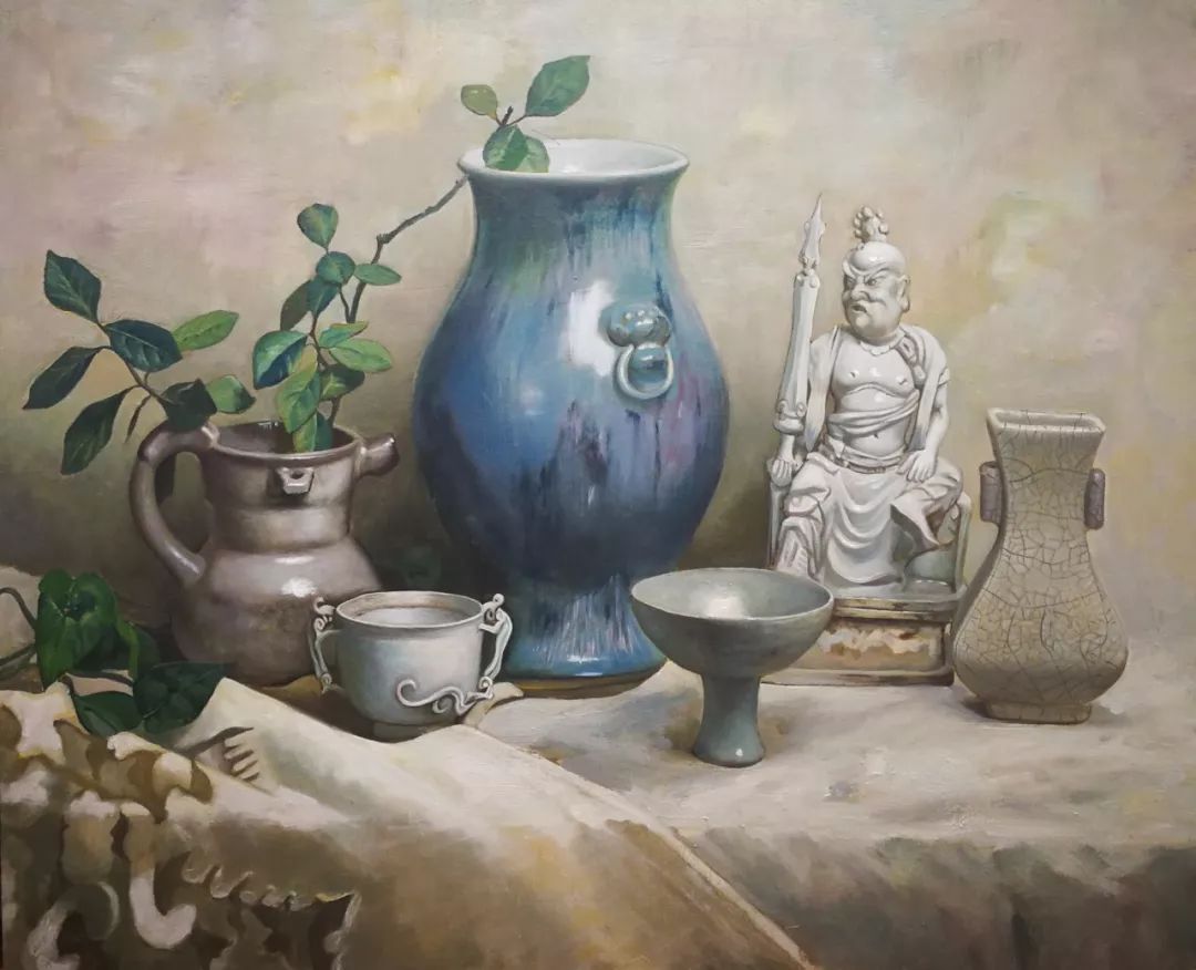 《粗陶罐》50×60cm