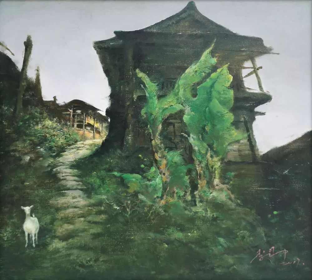 李昂油画作品欣赏