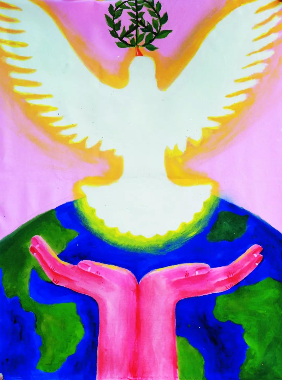 天津市津南区北闸口第三小学第九届"和平的旗帜"世界儿童呼唤和平系列