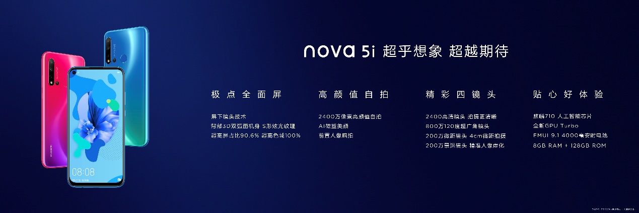 《华为nova5系列发布2799元起 人像超级夜景重新定义自拍标准》