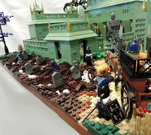 中古城堡帅气机甲套内改摩托车lego乐高moc作品欣赏