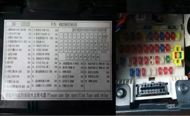 16款车型保险丝名称位置详解戳文自取