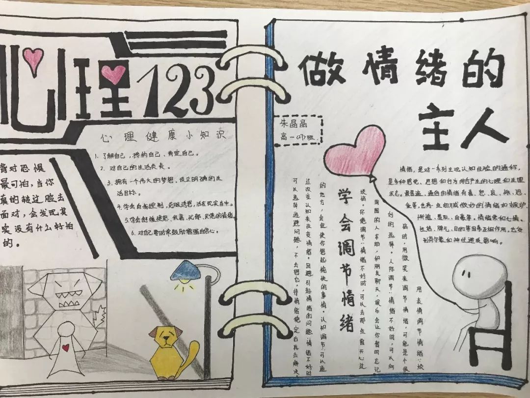 精心构思巧妙设计,普及知识启迪心灵——淮南二中心理健康知识手抄报