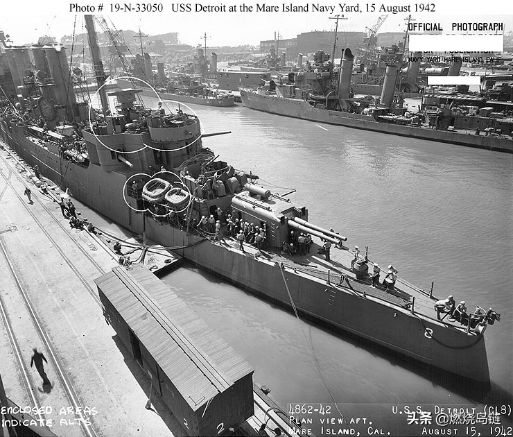 二战中主要执行二线任务的美国海军"奥马哈"级轻巡洋舰