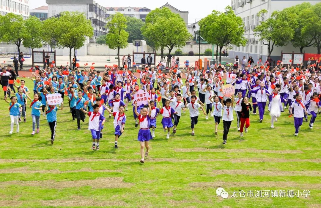 我和我的祖国接力浏河镇新塘小学全体师生歌唱祖国