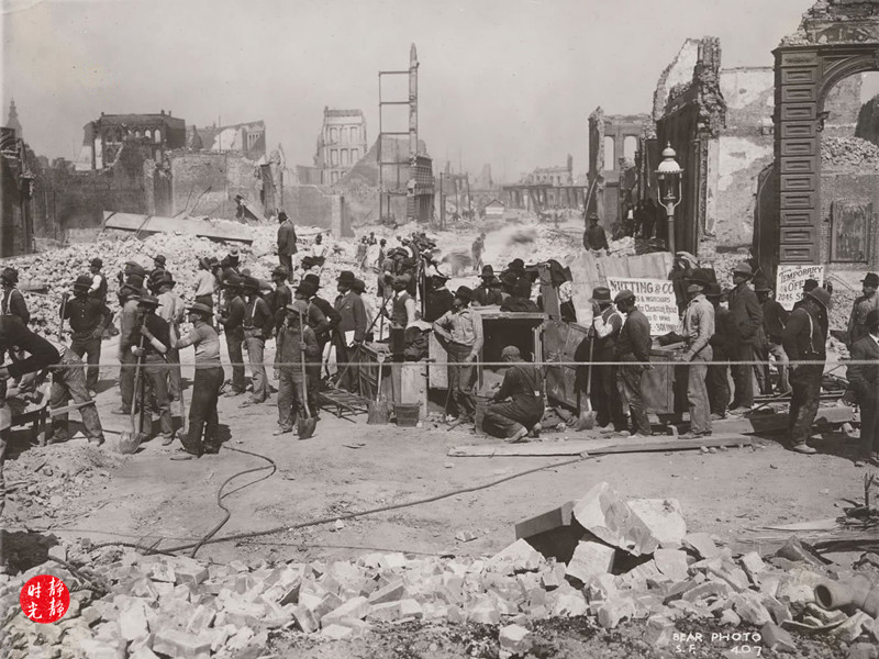 原创老照片1906年美国旧金山大地震当时清朝还捐款了白银14万两