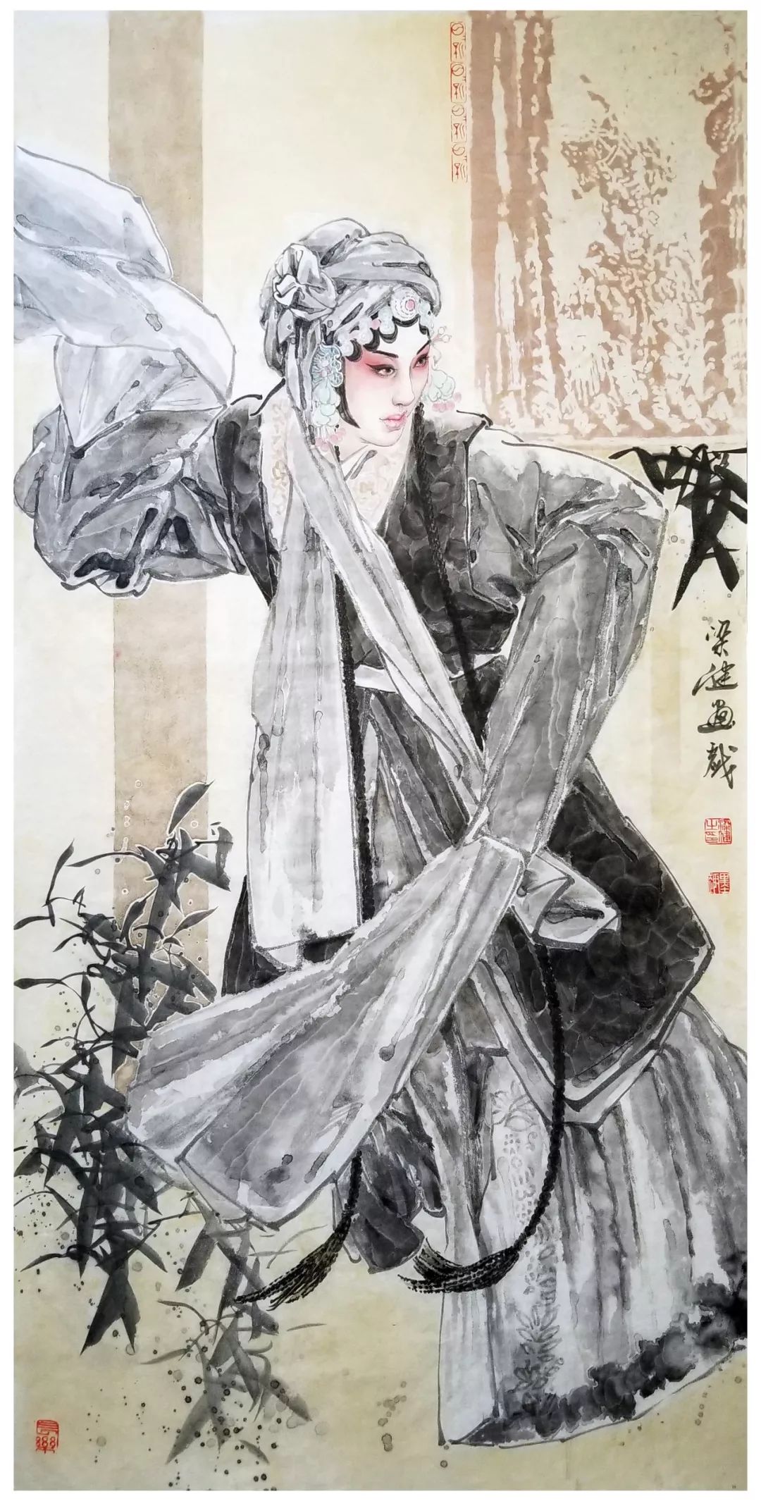 艺术书画梁健国画作品欣赏