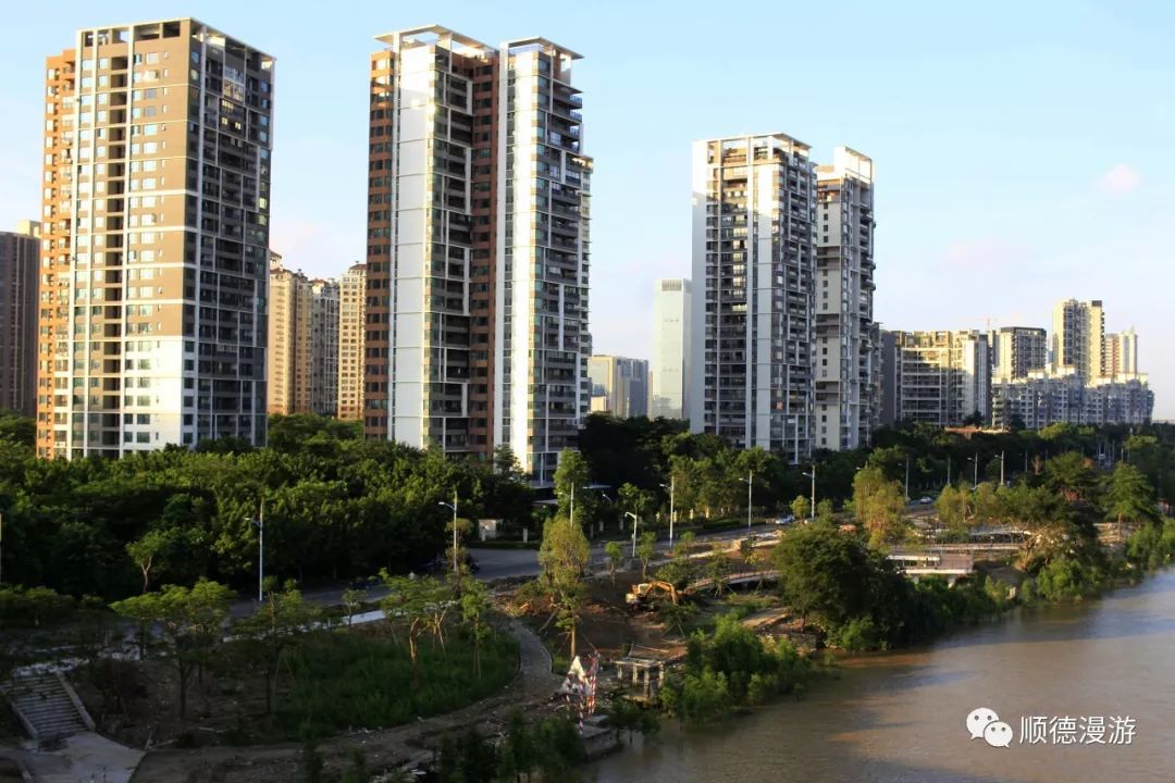 顺德德胜河两岸风景