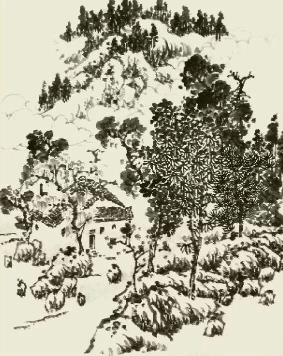 国画教程山石画法