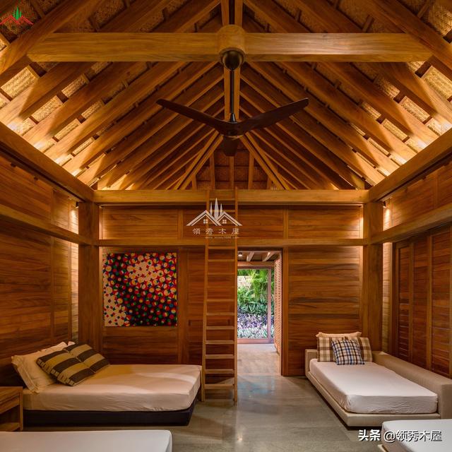 习惯了看松木(软木)建造的木屋,看看硬木造的木屋是什么样的?