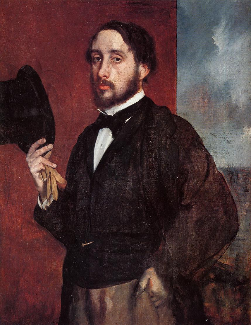 埃德加·德加 edgar degas self portrait saluting 1863