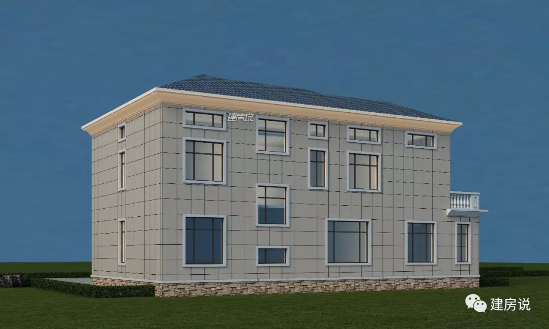 建房说二层别墅图纸设计,30万建一栋