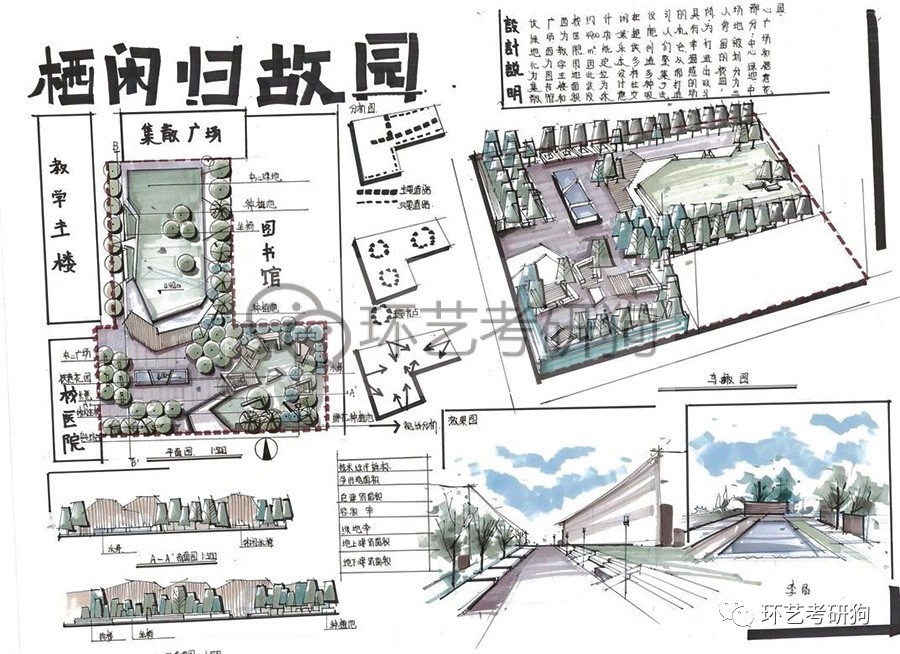 景观快题丨校园景观专题作品集锦不定期更新