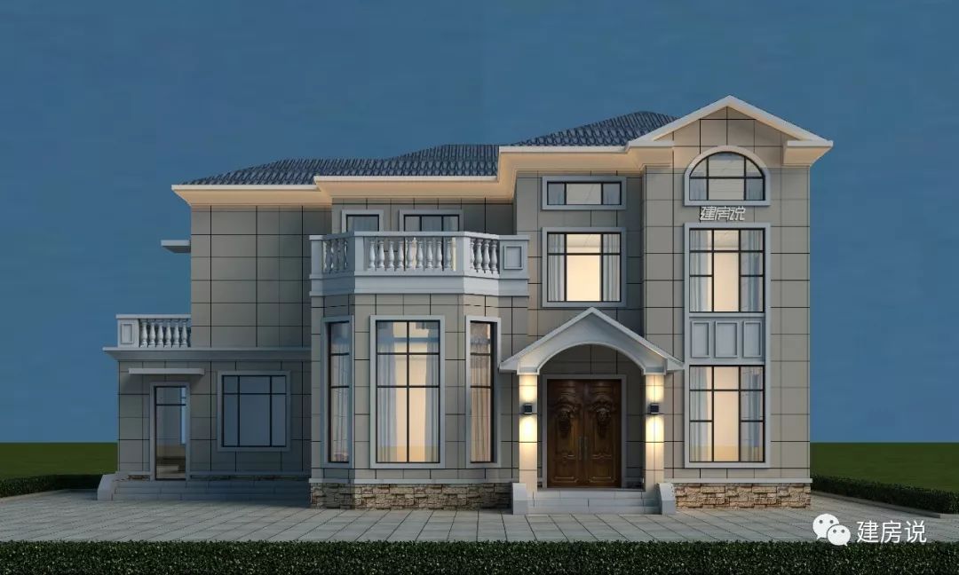 建房说二层别墅图纸设计,30万建一栋