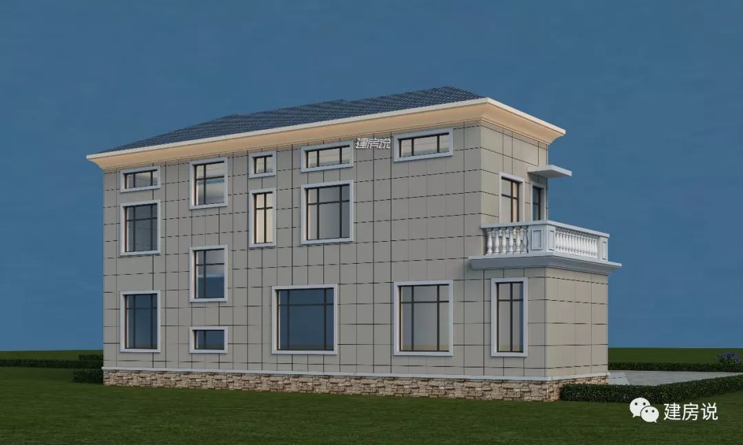 建房说二层别墅图纸设计,30万建一栋