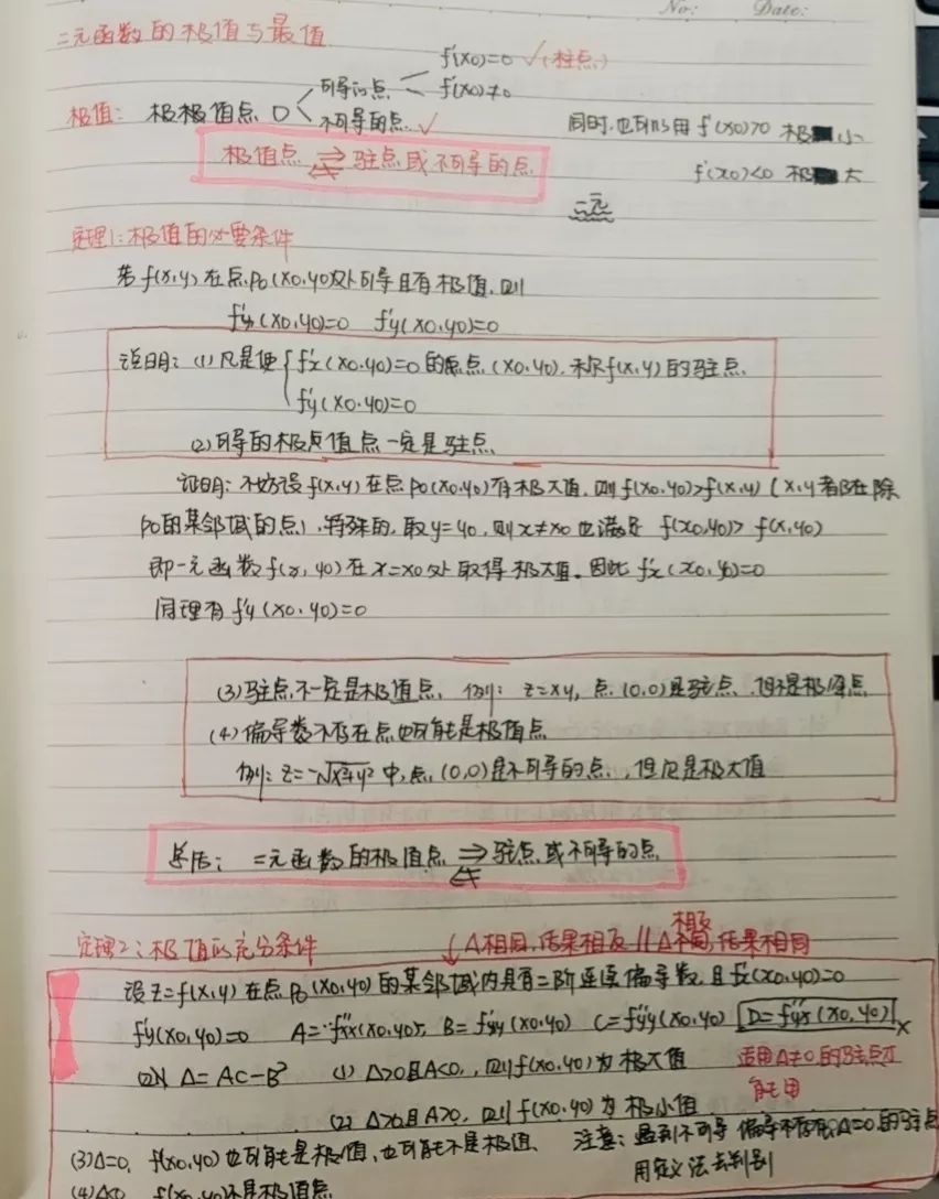 【艾学笔记】复习重点之高等数学