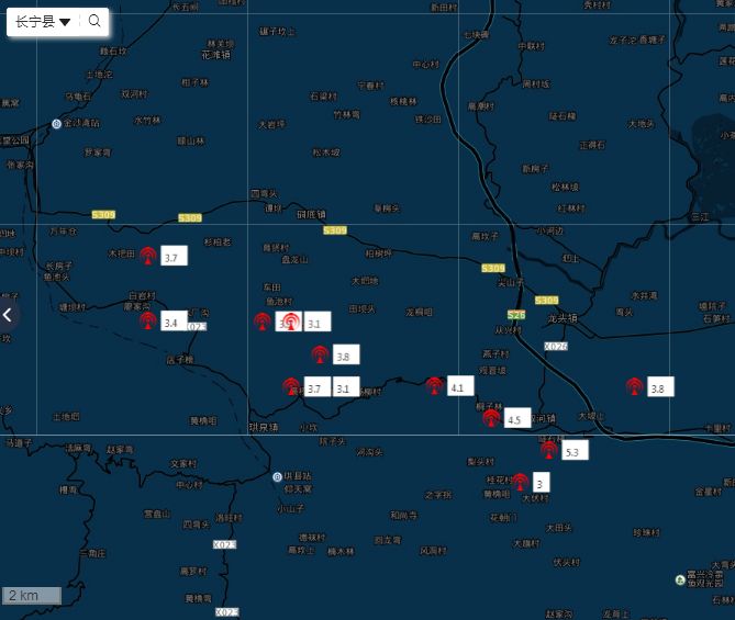 长宁地震地图