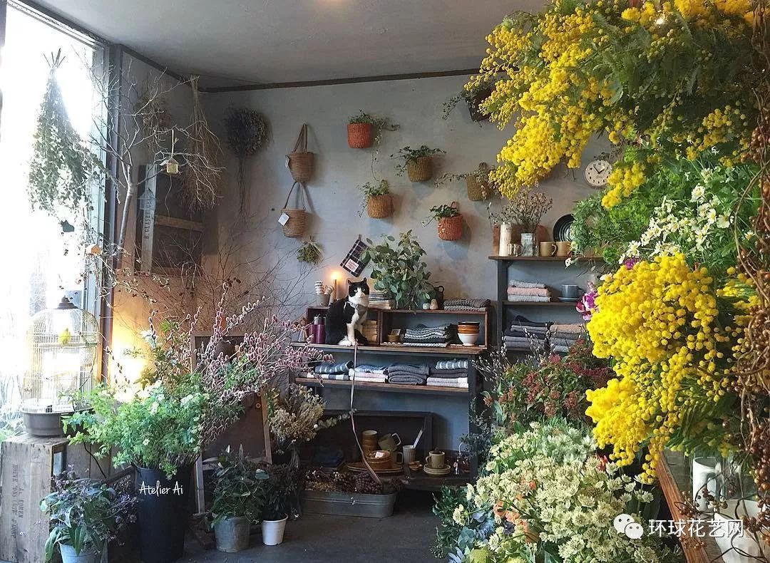 tips:在花器的选择上也是根据花店的具体风格来定,法式复古风可以挑选