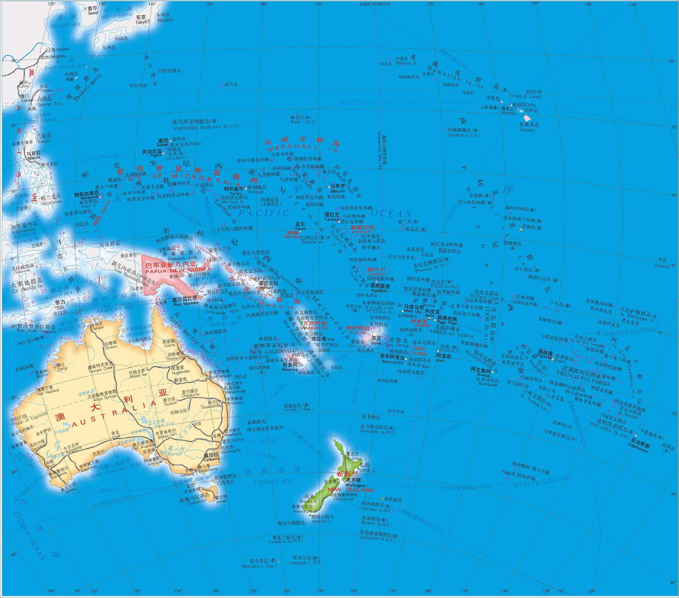大洋洲人口太少_大洋洲地图