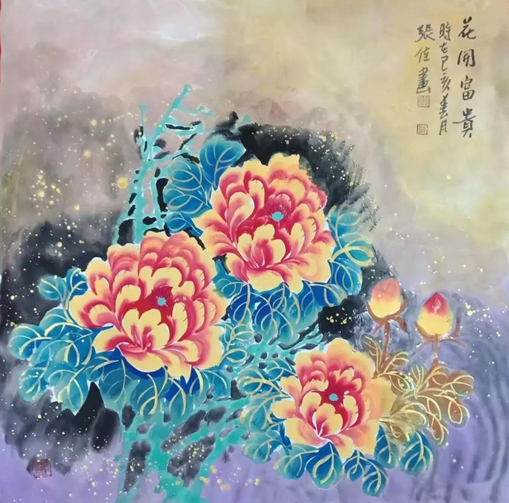 美丽滕州~形象代言人《张佳》国画作品鉴赏