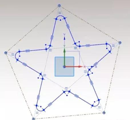 ugnx做一个五角星异形弹簧