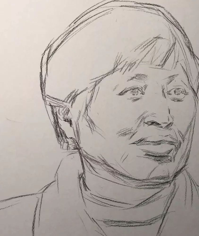 第二八五集朱传奇教你画喜形于色的女老年素描头像