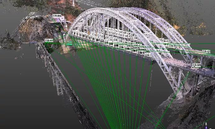 桥梁监测预警应用钢管混凝土拱桥三维激光扫描