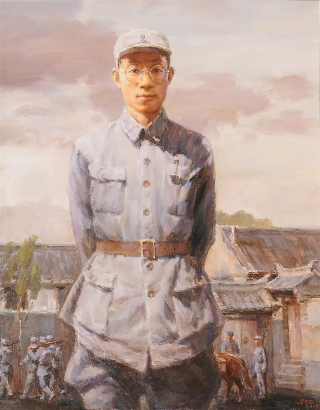 李藻华 《地雷战》  油画