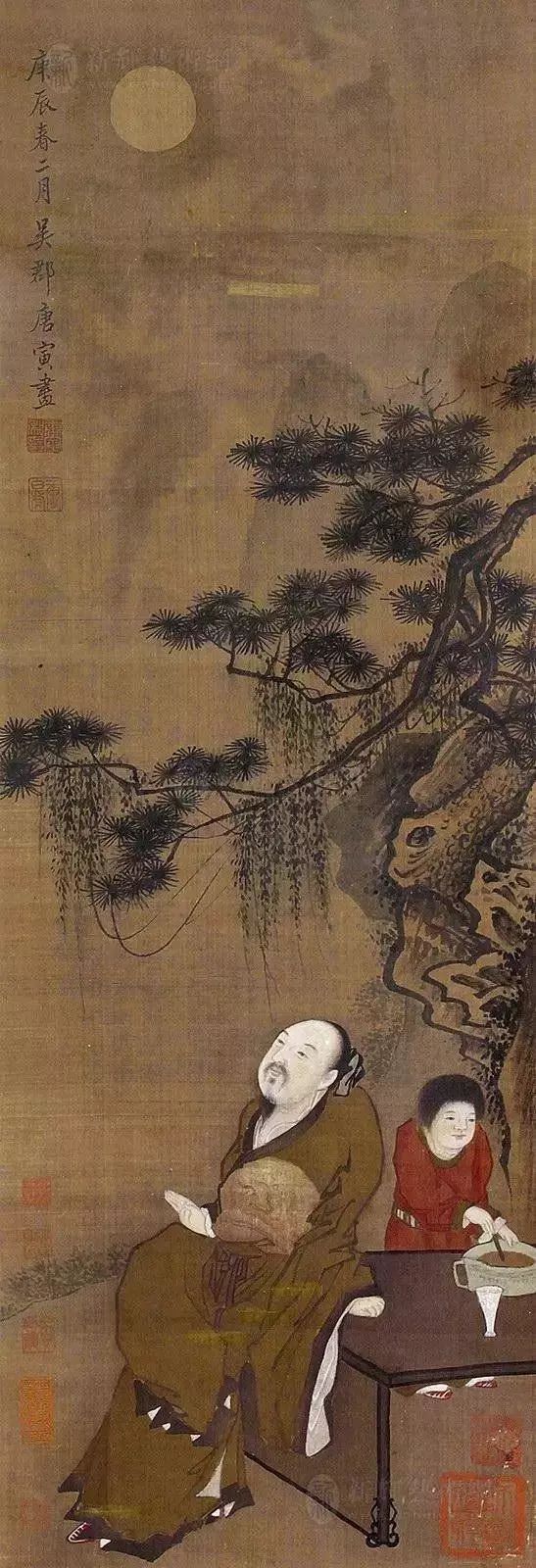 中国国画100幅唐伯虎的经典画作不愧风流才子