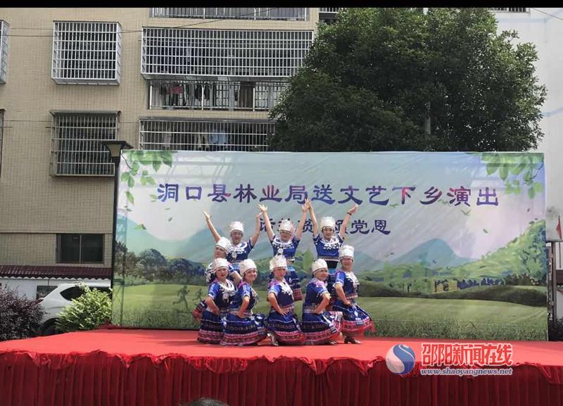 话扶贫颂党恩送戏下乡活动走进洞口县江口镇