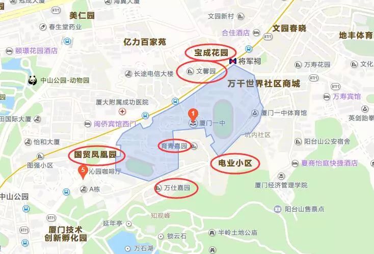 演武小学,民立小学的,那么派位初中是厦门一中,双十中学,该学校的